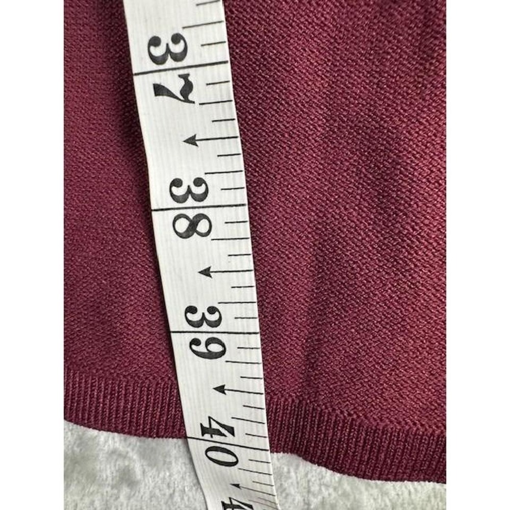 NWT Anthony Original‎ Burgundy Knit Cape Faux Fur Trim 1X Plus Size 3RL61AM - Picture 7 of 8